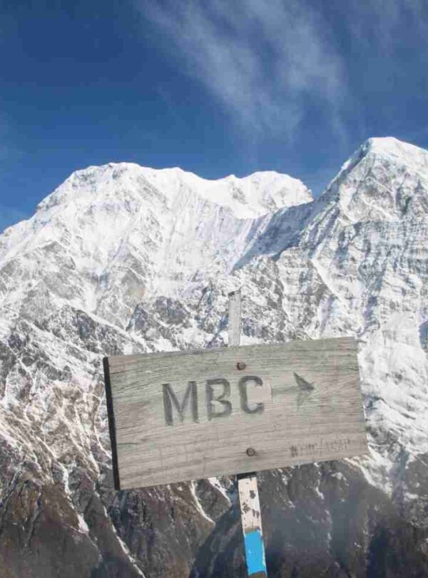 Macchapuchhre Base Camp Sign Board