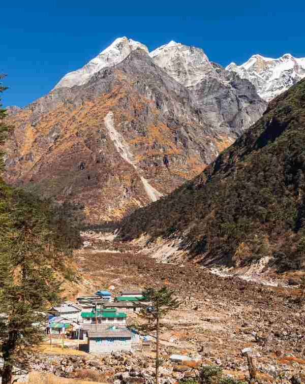 Top view of Kothe in Mera peak climbing route in Nepal